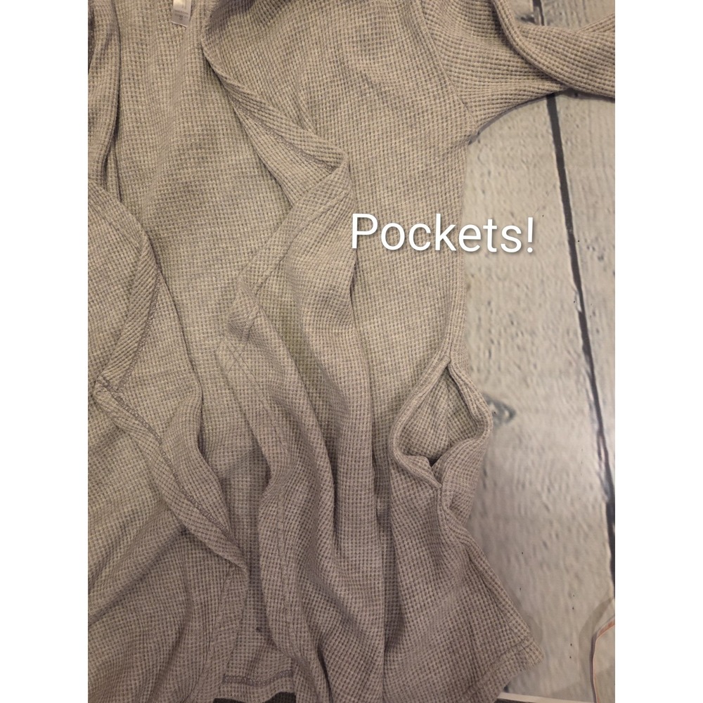 Altar'd‎ State Intimates Sz S Waffle Knit Cardigan Kimono Sweater Duster Thermal - Picture 5 of 6